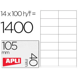 Caja Etiquetas APLI 105 x 40 mm. 100 hojas