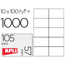 Caja Etiquetas APLI 105 x 57 mm. 100 hojas
