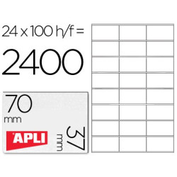 Caja Etiquetas APLI 70 x 37 mm. 100 hojas