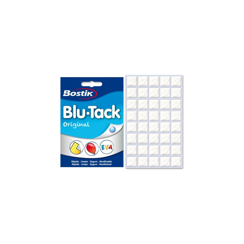 Sujetacosas de masilla adhesiva  Bostik Blu-Tack