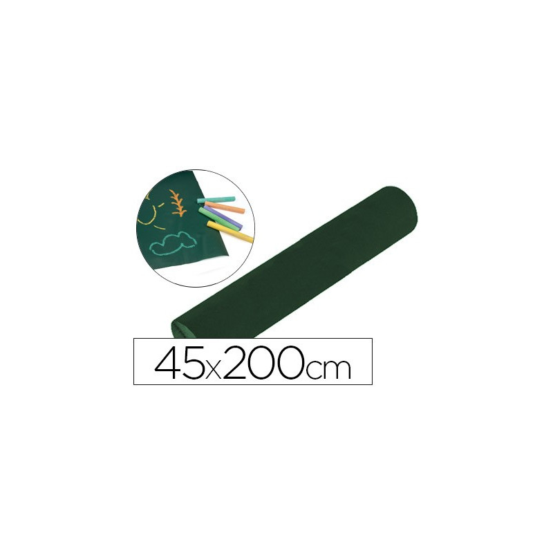 Rollo de pizarra verde 45 x 200 cm.