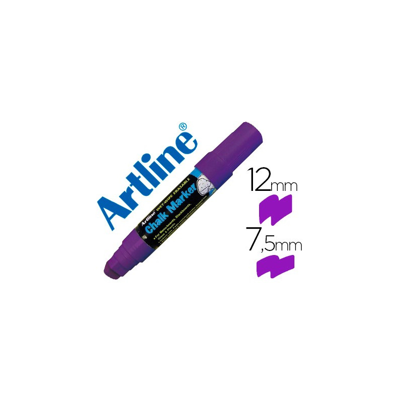 Rotulador para pizarras negras tinta violeta ancho