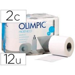 Papel higiénico doméstico 2 capas OLIMPIC (Pack de 12 rollos)