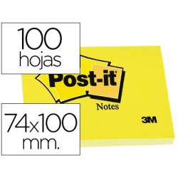 Taco de notas POST-IT de 74 x 100 mm. amarillas lisas