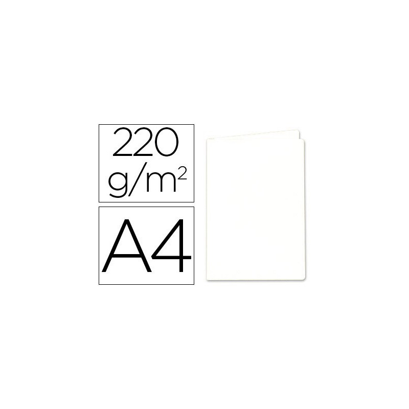 Subcarpetas de 250 grs. tamaño A-4 color Blanco (100 unds.)