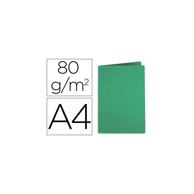  Subcarpeta de cartulina de 80 grs. verde oscuro (paquete 100 uds.)