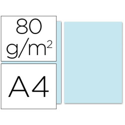  Papel A-4 de  80 grs. color azul celeste (100 hojas)