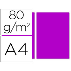  Papel A-4 de  80 grs. color fucsia (100 hojas)