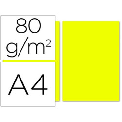  Papel A-4 de  80 grs. color amarillo limón (100 hojas)