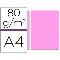  Papel A-4 de  80 grs. color rosa (100 hojas)