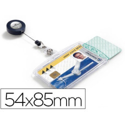 Identificador doble para tarjetas de seguridad con cordón extensible