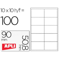 Tarjetas de visita Apli 90 x 50 mm. 200 grs. Mate (100 uds.)