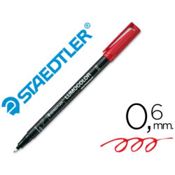 Rotulador permanente STAEDTLER LUMOCOLOR Rojo (0,6 mm.)
