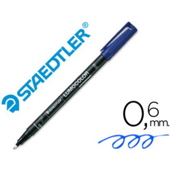 Rotulador permanente STAEDTLER LUMOCOLOR Azul (0,6 mm.)