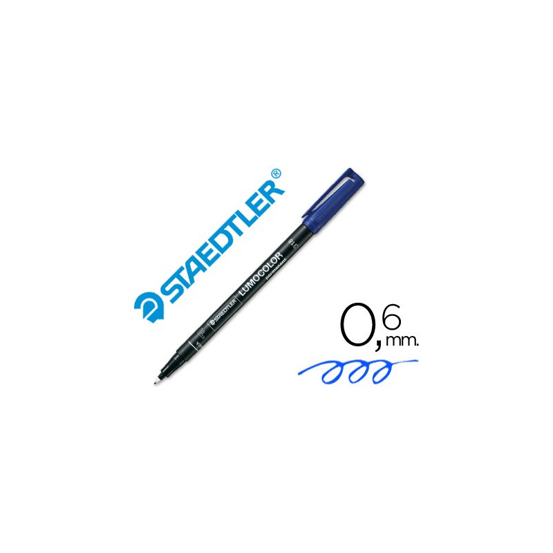 Rotulador permanente STAEDTLER LUMOCOLOR Azul (0,6 mm.)