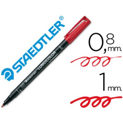 Rotulador permanente STAEDTLER LUMOCOLOR Rojo (0,8 - 1,0 mm.)