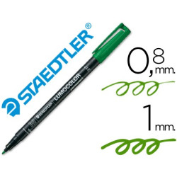Rotulador permanente STAEDTLER LUMOCOLOR VERDE (0,8 - 1,0 mm.)