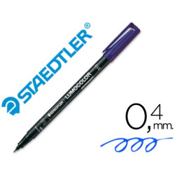 Rotulador permanente STAEDTLER LUMOCOLOR Azul (0,4 mm.)