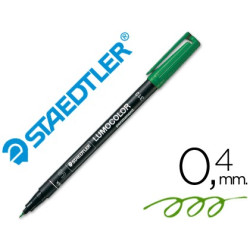 Rotulador permanente STAEDTLER LUMOCOLOR Verde (0,4 mm.)