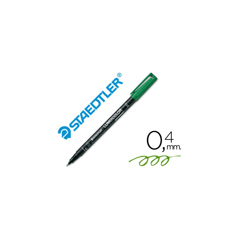 Rotulador permanente STAEDTLER LUMOCOLOR Verde (0,4 mm.)