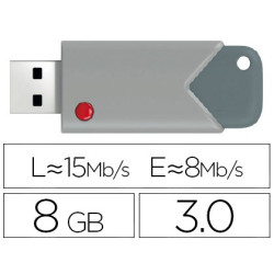 Memoria USB EMTEC retráctil de  8 Gb