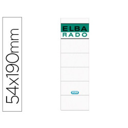 Etiquetas lomera ELBA adhesivas blancas (Pack 10 uds.)