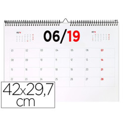 Calendario de pared 2019 tamaño A3 encuadernado en espiral