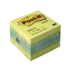 Minicubos Post-it tonos limón (51 x 51 mm.)