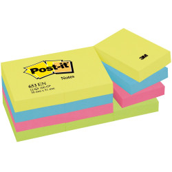 Taco de notas Post-it de  38 x 51 mm. en colores energía (12 tacos)