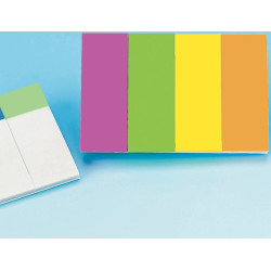  Banderitas separadoras de 20 x 50 mm en colores fluorescentes