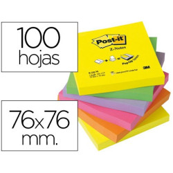  Taco de notas Post-it Z-notes 76 x 76 colores neón (Pack 6 blocks)