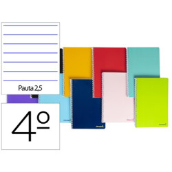 Cuaderno  SMART tamaño cuarto de 2 rayas de 2,5 mm. 