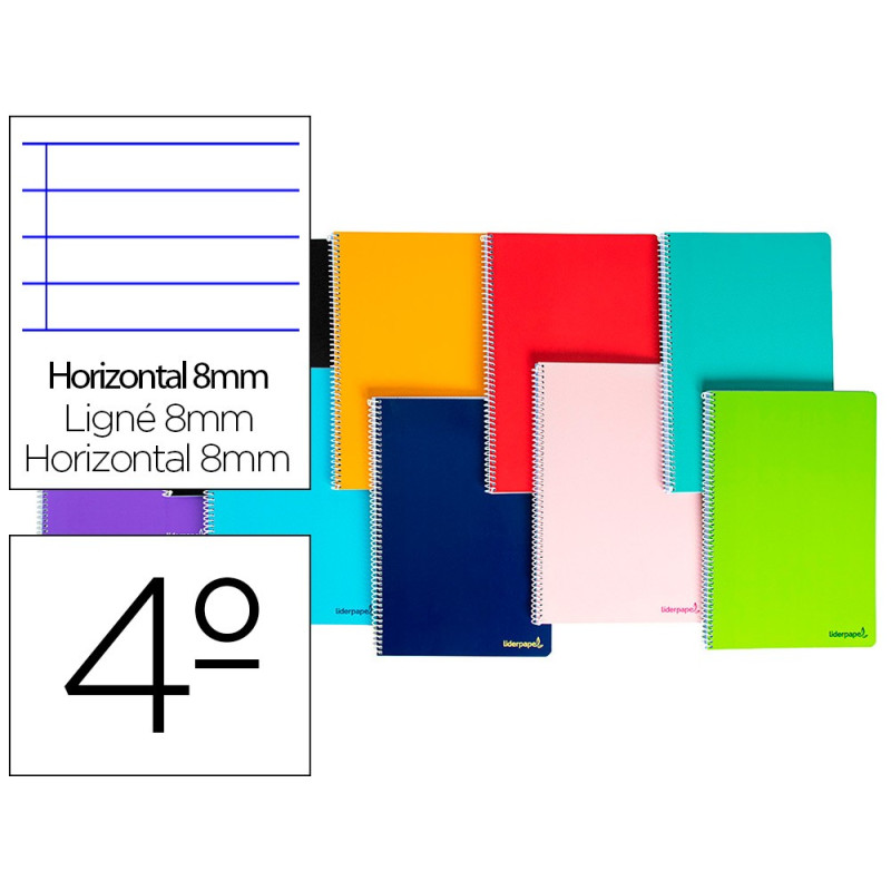 Cuaderno  SMART tamaño cuarto rayado horizontal (1 raya) 