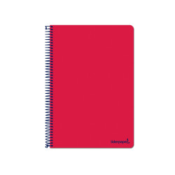 Cuaderno  SMART tamaño folio con cuadricula de 4 mm. ROJO