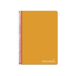 Cuaderno Witty tamaño cuarto con cuadricula de 4 mm color naranja