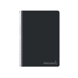 Cuaderno Witty tamaño cuarto con cuadricula de 4 mm color negro