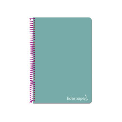 Cuaderno Witty tamaño cuarto con cuadricula de 4 mm color turquesa