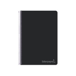 Cuaderno Witty tamaño folio con cuadricula de 4 mm color negro