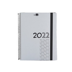 Agenda 2022 Olbia espiral A5 día página en color gris