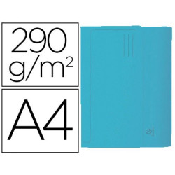  50 subcarpetas con fuelle de 3 cm. color azul celeste