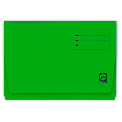  25 subcarpetas GIO con bolsa fuelle y solapa en color verde
