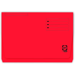  25 subcarpetas GIO con bolsa fuelle y solapa en color rojo
