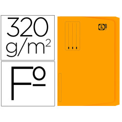  25 subcarpetas GIO con bolsa fuelle y solapa en color naranja