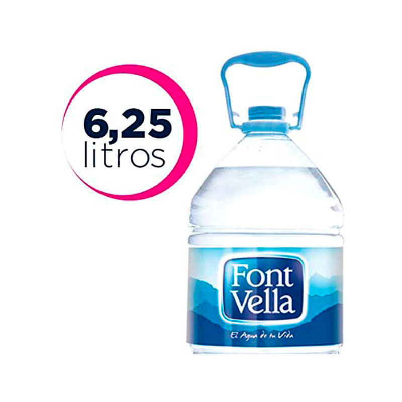 Garrafa agua Font Vella 6,25 litros (c/3 uds)