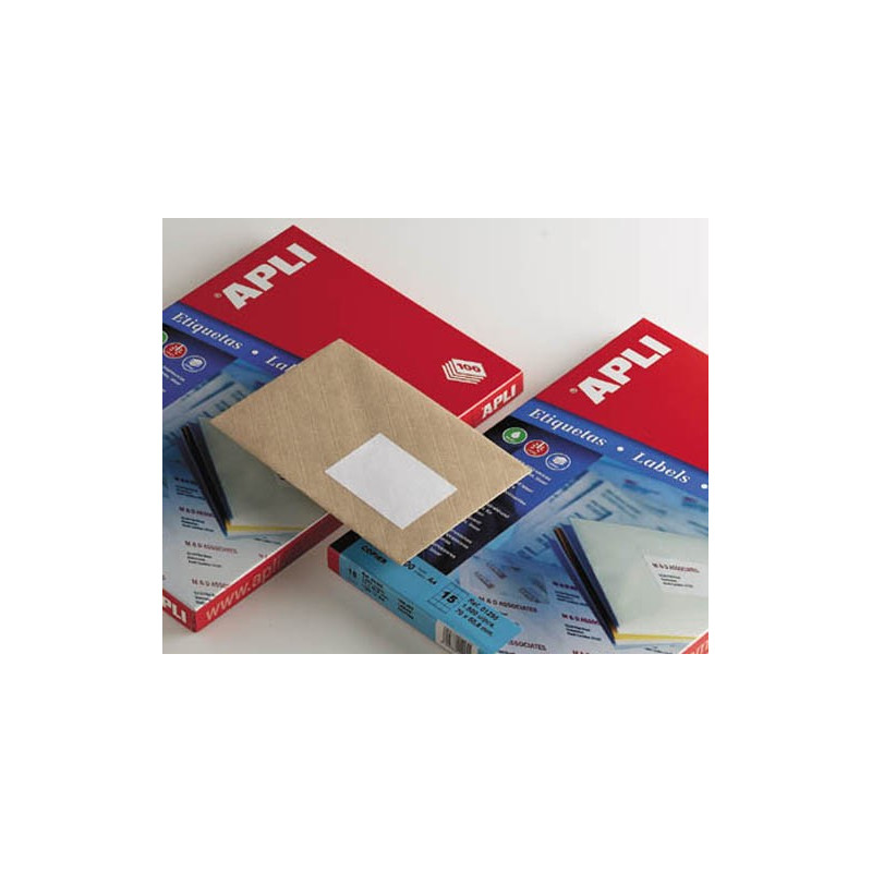 Caja Etiquetas APLI 48.5 x 16.9 mm. 100 hojas