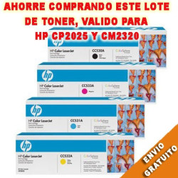 Toner Original HP Laserjet CP2025/CM2320 MFP *LOTE 4 COLORES*