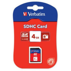 Tarjeta de Memoria Verbatim Secure Digital SDHC Clase 4 4GB