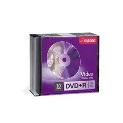 PACK DE 10 DVD+R 4.7 GB IMATION SLIM
