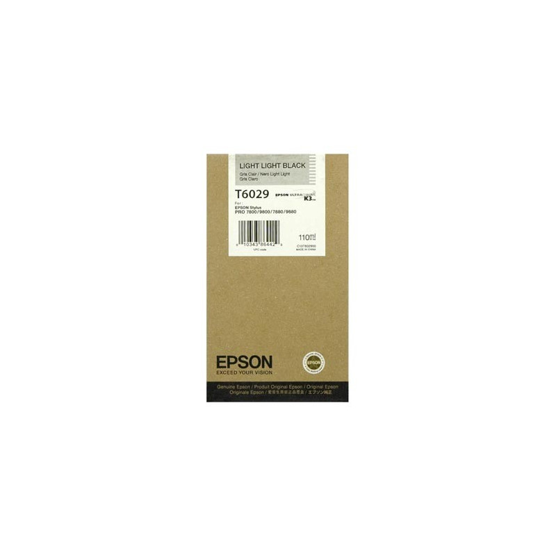 Cartucho EPSON T6029 GRIS CLARO para PRO-7800/9800 (110 ml)