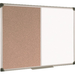 Tablero combinado con pizarra blanca magnetica de 60 x 90 cm.